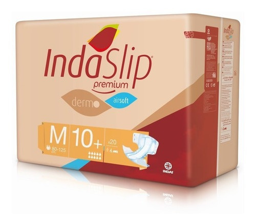 Pañales para adultos descartables Indaslip Premium M10 Mediano x 20 u