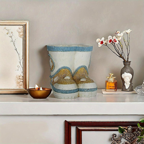 Boot Planter Flower Pot Para Captar La Resina Decoraciones