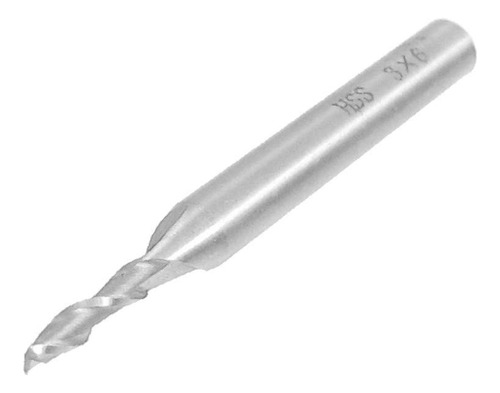59mm Length Dual Flute Straight Drill Hole End Mill 3mm X 59