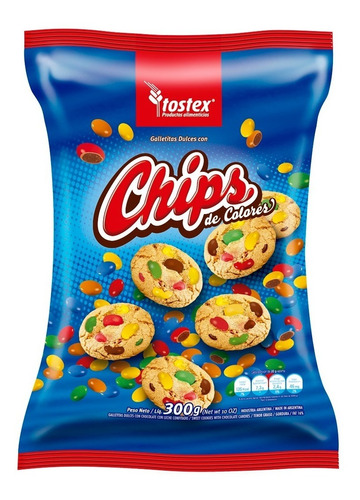 Galletitas Tostex Con Chips De Colores Confites Dulces
