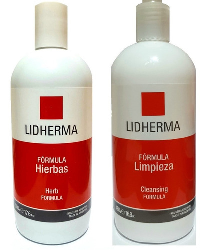 Kit Emulsion De Limpieza + Locion De Hierbas 500 Ml Lidherma