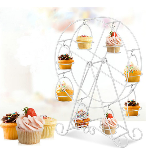 Soporte De Cupcakes Estilo Noria Dulces Giratorios Para Even