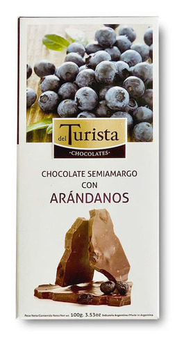 Tableta De Chocolate Del Turista 100g - Semiamargo Arándanos