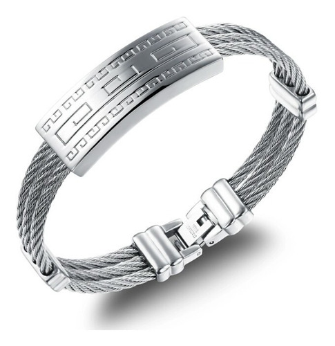 Pulseira Masculina Aço Inoxidável 361l Bracelete Imperdível