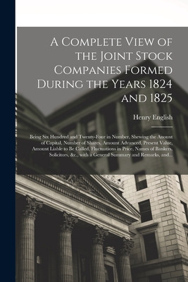 Libro A Complete View Of The Joint Stock Companies Formed...