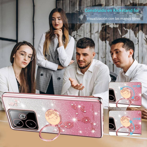 Funda Con Diseño De Flores Brillantes Para Huawei Nova 7i/8i/9/9 Pro/7 Pro/8 Se Con Soporte, A Prueba De Golpes