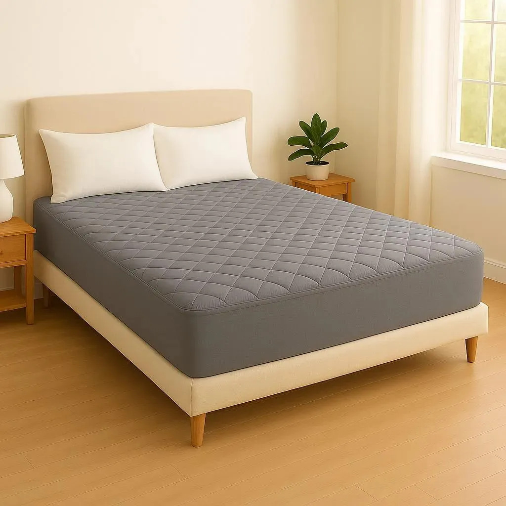 Cubrecolchón Matelasseado Hipoalergénico 2 Plazas 140x190 Gris Matelasseado 2 Plazas