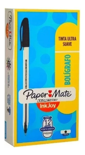 Boligrafo Esfero Kilometrico Inkjoy 100 Negro Caja *12