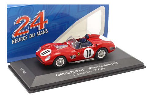 Ferrari Tr60 # 11 Winner Le Mans 1960 O. Gendebien Ixo 1/43