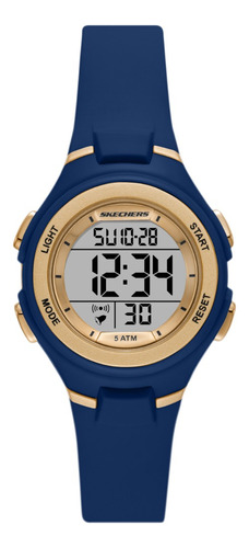 Reloj Mujer Skechers Woodlake Az Color De La Correa Azul Marino