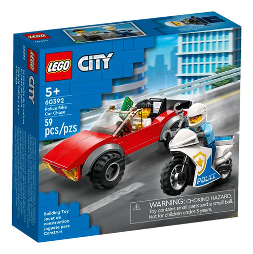 Moto De Policía Y Coche A La Fuga Lego City