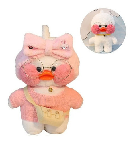 30cm Lalafanfan Cafe Juguete Peluche Patito Con Accesorios