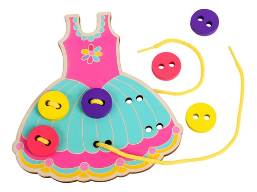 Montessori Ropa Costura Botones Juguetes Use Vestido Cordón