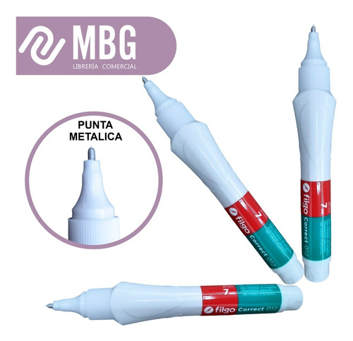 Imagen 2 de 6 de Lápiz Corrector 7 Ml X 3 Unidades