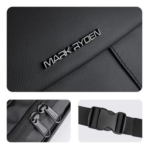 Pechera Impermeable Premium Mark Ryden Gym Viaje Mr7786 Color Negro
