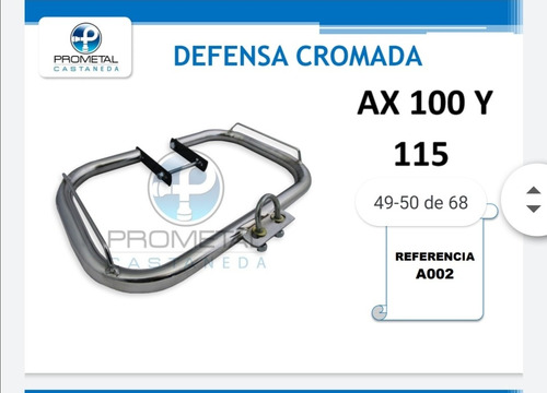 Defensa Para Moto Cromada Ax 100 Y 115