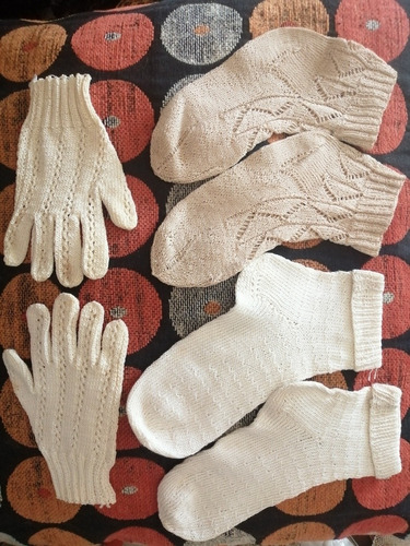 Antiguas Medias Y Guantes De Niño