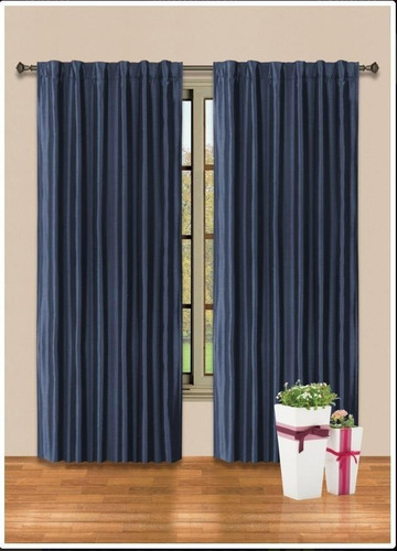 Cortina De Ambiente Blackout Textil 2 Paños Presilla Oculta