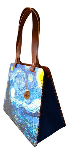 Bolso Artesanal De Madera De La Noche Estrellada