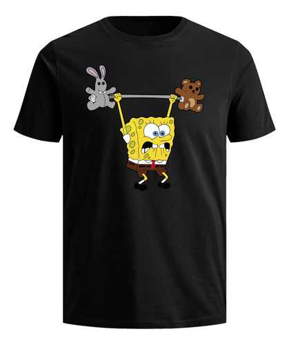 Playera Bob Esponja Gym Ejercicio Camiseta Hombre Patricio
