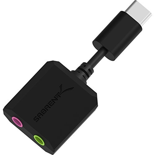 Sabrent Usb Tipo-c Adaptador De Sonido Estéreo Externo Para