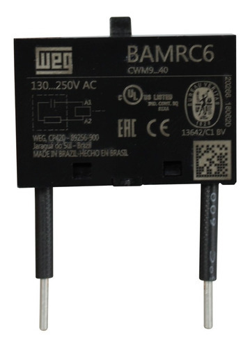 Bloco Supressor Para Contator Cwm Bamrc6 D63 130-250v Weg