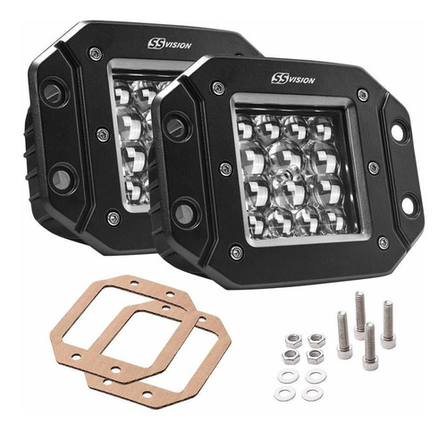 Ss Vision Quad-row Flush Mount Led Pods, 2 Pcs 5 Pulgadas 42