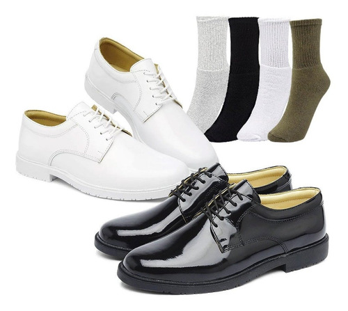 sapato branco masculino militar