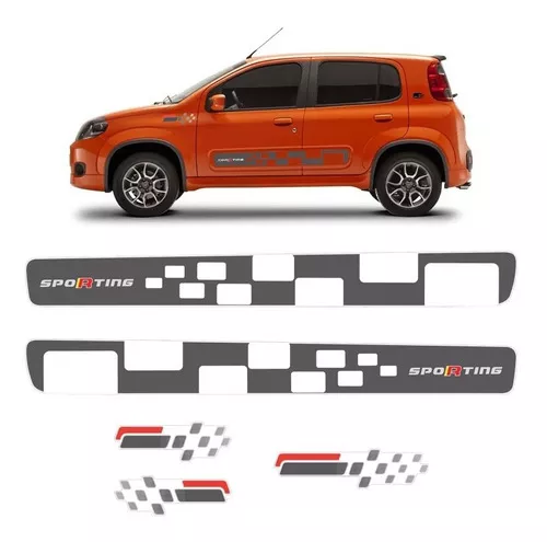 Adesivo Fiat Uno Sporting 2013 Faixa Lateral Carro Uns2013