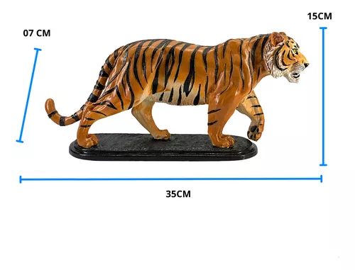 Tigre de madeira para decoração 3D Sthoudt - Adorno - Magazine Luiza