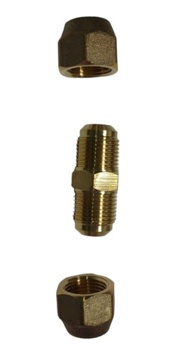 Niple Unión Bronce 1/2 Flare Con Tuercas