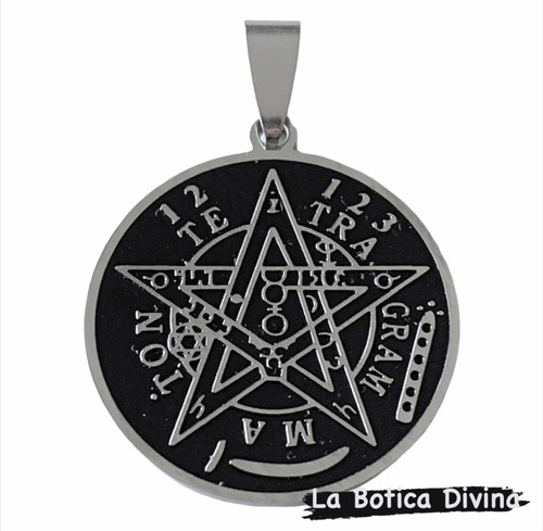 Pentagrama Tetragramaton En Acero Quirúrgico 2,7 Cm 