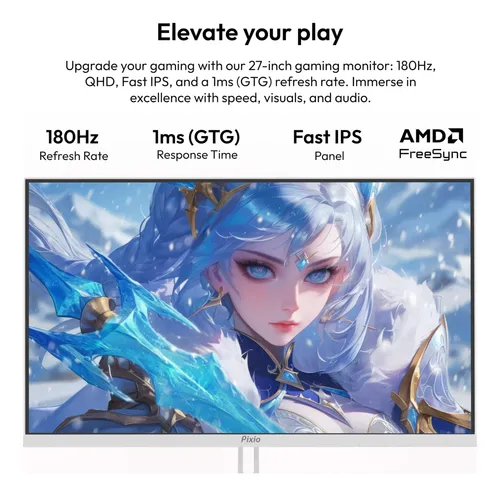 Monitor De Jogos Pixio Px278 Wave White 27 180hz Branco 127v