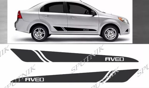 Calcomanias Chevrolet Aveo Laterales Vinil Sticker 190x20cm