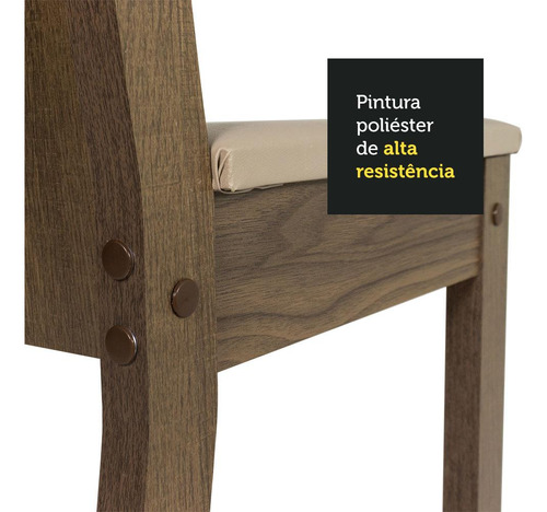 Juego De Comedor Con Mesa Redonda Y 4 Sillas Madesa Paula