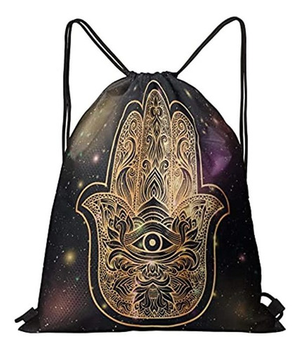 Mochila Con Cordón, Mano De Mandala, M, Mandala