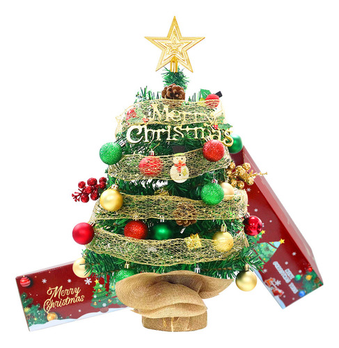 Árbol De Navidad Artificial Led De Mesa De 1.5 Pies, Aliment