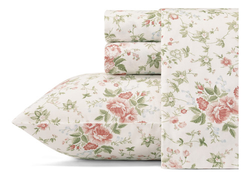 Laura Ashley Lilian Juego De Sabanas De Saten De Algodon