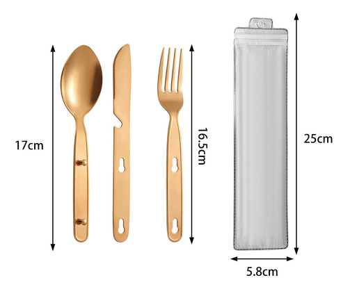 3 Uds Utensilios Para Acampar Cubiertos Cuchara Tenedor