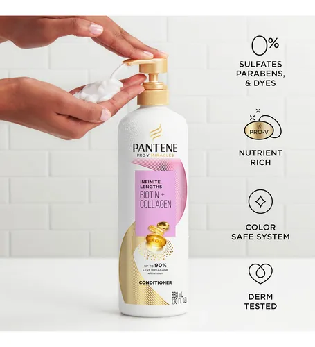 Acondicionador Pantene Infinite Lengths Con Biotina Y Coláge