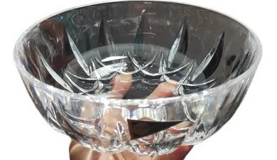 Bowl Canasta Plato Cristal.de Roca Italiano Nuevo Precioso 