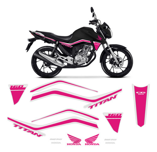 Kit Adesivos Moto Honda Cg Tanque Titan 160 2018/2020