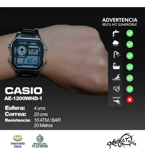 Reloj Casio AE-1200WHD-1ACF Plateado