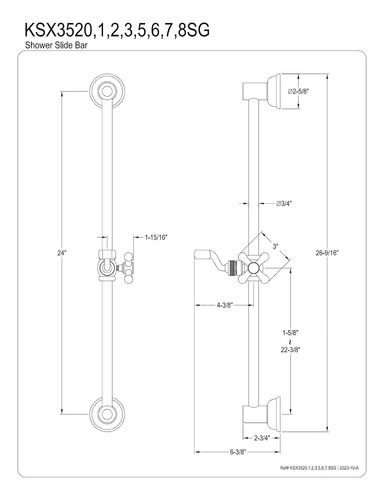 Ksx3522sg Designer Trimscape Showerscape - Barra De Ducha Pa