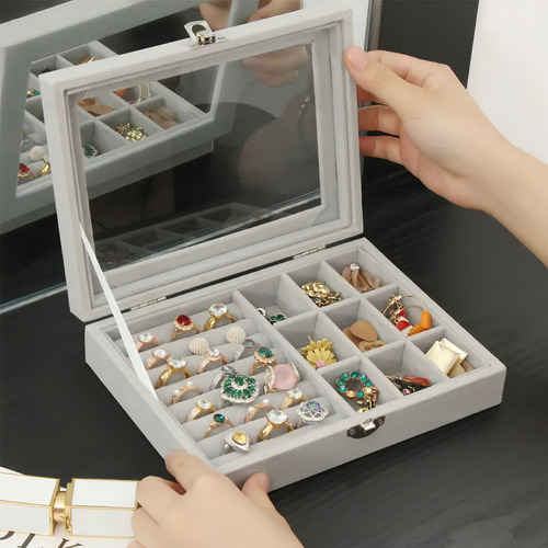 Joyero Organizador De Plush Portatil Multiusos