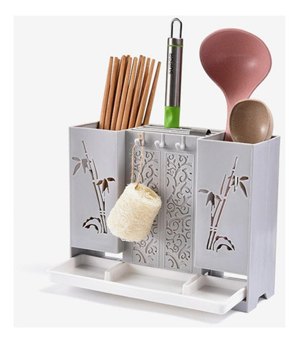 Tendedero Para Utensilios De Cocina Resistente Gris Claro