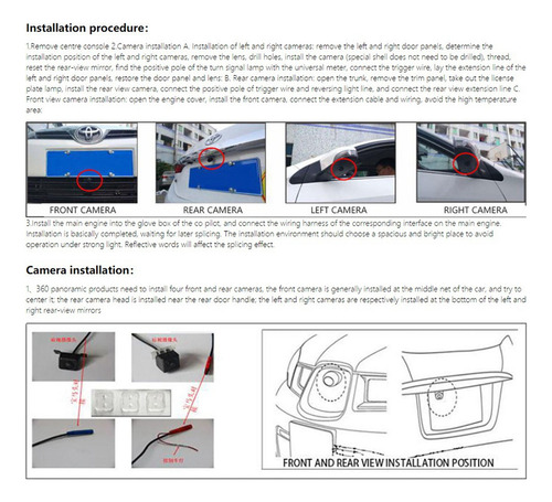 Cámara De 360 Grados For Coche Ahd 3d Cámara De Coche 360 G