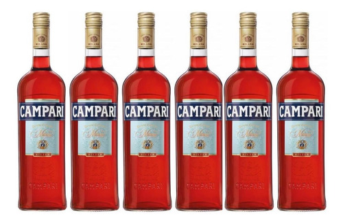 Campari Aperitivo 750ml Milano Caja X6 Botella Fullescabio