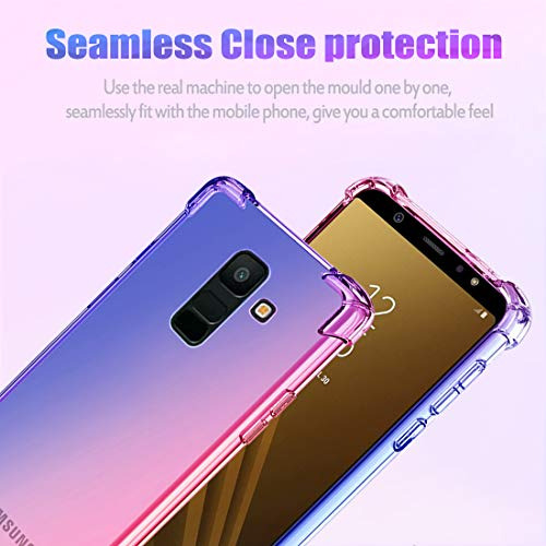 Funda Para A6 Plus 2018 Galaxy A6 Plus 2018 Azul/rosa Piel S