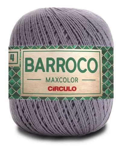 Barroco Maxcolor 4 Fios 200gr Linha Crochê Tricô Cor Cinza/Chumbo